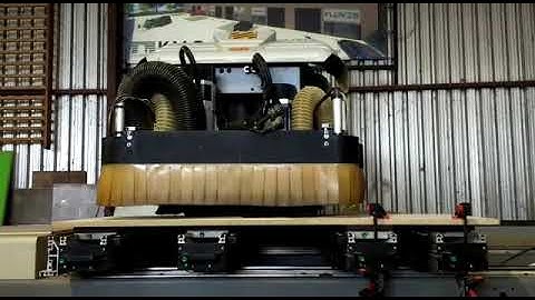 Biesse rover 336 LinuxCNC first cut