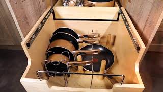 Rev-A-Shelf 4CW2 Series Wood Tiered Cookware Organizer Overview