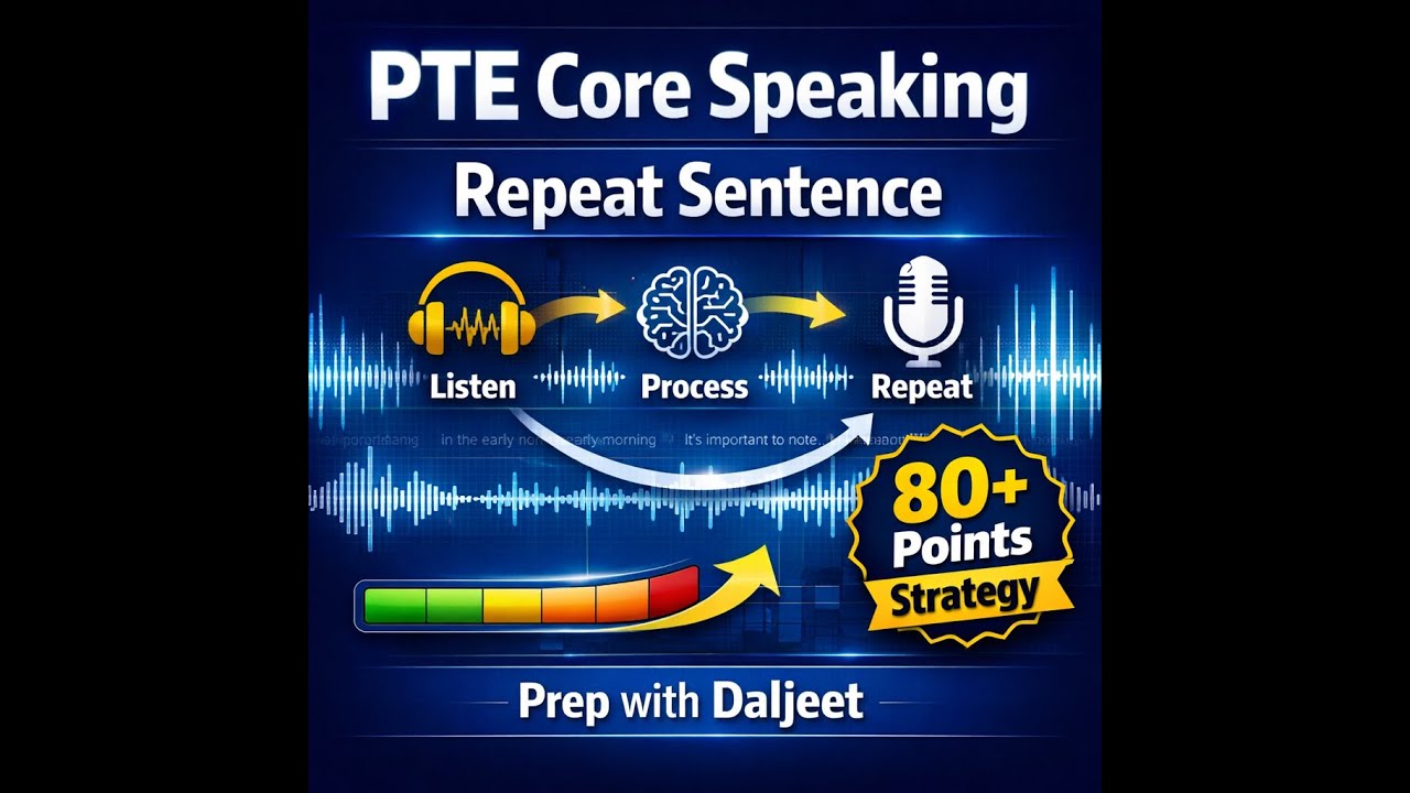 PTE Core Speaking: Repeat Sentence | 80+ Points Strategy | Prep with Daljeet