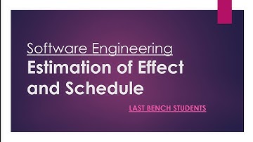 Estimation of Effect and Schedule| More useful content in description👇| @LastBenchStudents3 #video