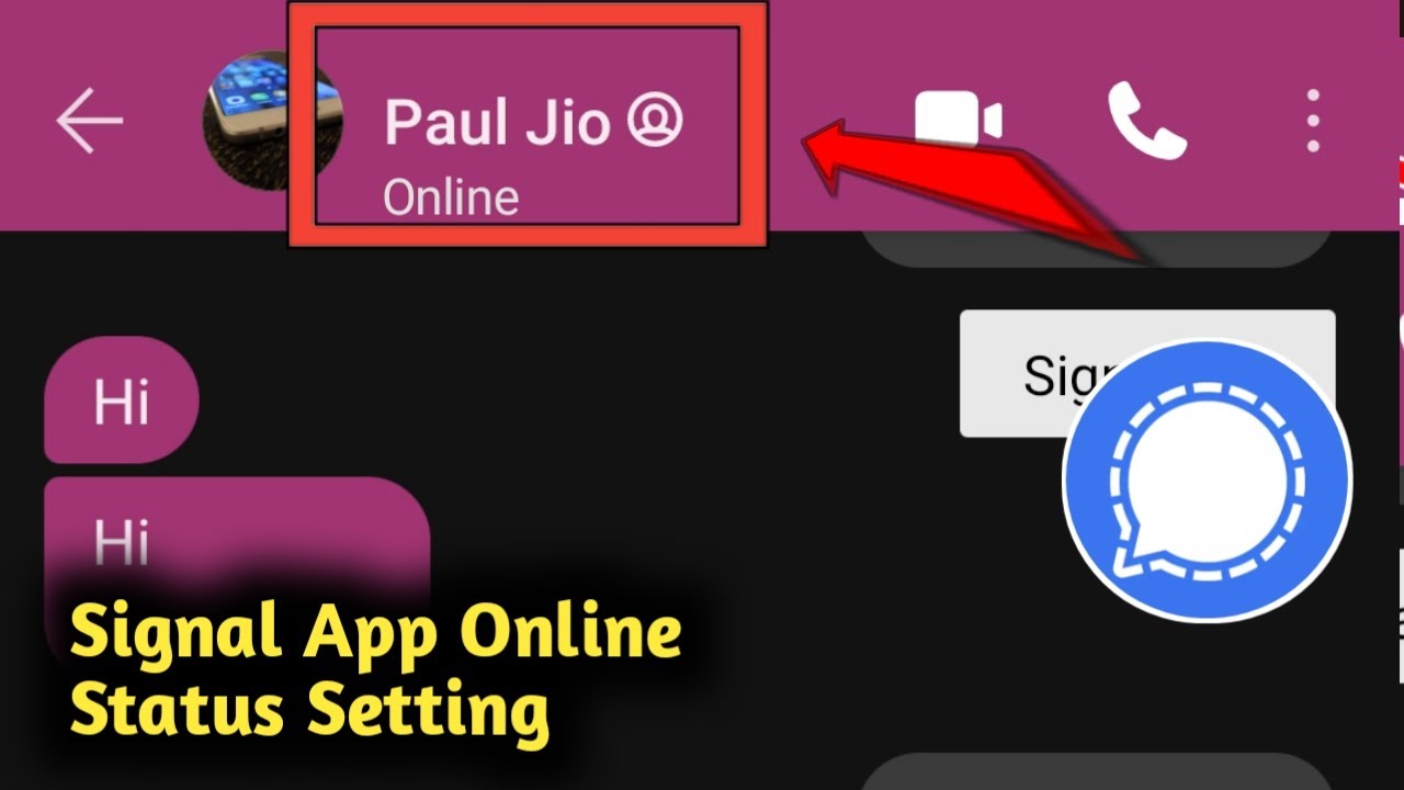 Signal App Online Status Setting 