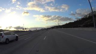 La Jolla via Interstate 5 to Del Mar Heights Road and the Chevron station