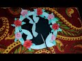 How to make beautiful  wall decoration butterfly  and flowers  with paper  art and craft 