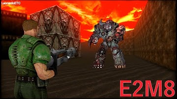 The Ultimate Doom (Doom Remake 4 Mod) - 100% walkthrough - E2M8: Tower of Babel