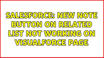 Salesforce: New Note button on related list not working on VisualForce page