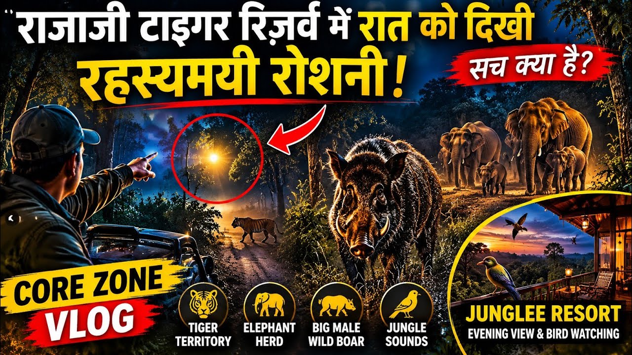 Tiger Area में रात का डरावना Encounter | Mysterious Light in Jungle ! हाथियों ने रोक दी साँसें !