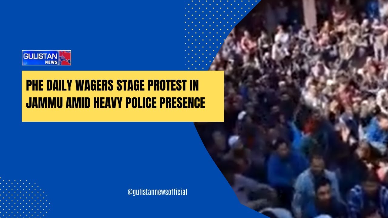 PHE Daily Wagers Stage Protest in Jammu Amid Heavy Police Presence ...