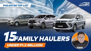 15 Family Haulers Under P1.2-million | Philkotse Top List