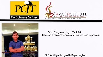 Web project Task 04 | 1st year | Semester 01 | Java Institute | Adithya Rupasinghe