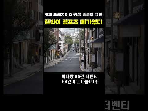 커피 프차 위생 줄줄이 걸렸다