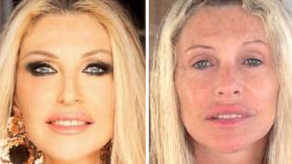 Paola ferrari divenuta negli ultimi tempi al centro di commenti lesivi
della sua persona risponde postando un afoto che la ritrae senza
trucco......