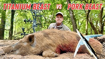 TITANIUM BEAST vs PORK BEAST: REAL WORLD BROADHEAD TEST Bowhunt #elitearchery #beastbroadheads