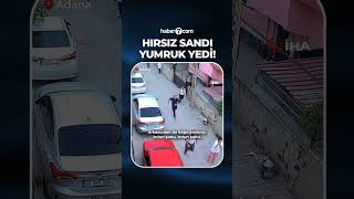 Kaçan şahsı tutmaya çalışan kadın, yumruk yedi!