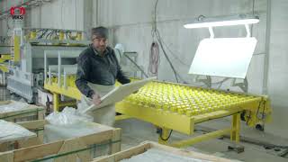 Polishing Line for Marble Tiles, Marble Tile & Strip Calibrating Polishing and Cut to Size Line