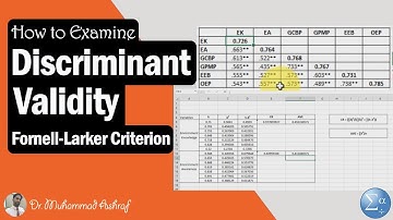 21. How to Test Discriminant Validity Using SPSS & Excel | Fornel Larker Criterion | SPSS Tutorials