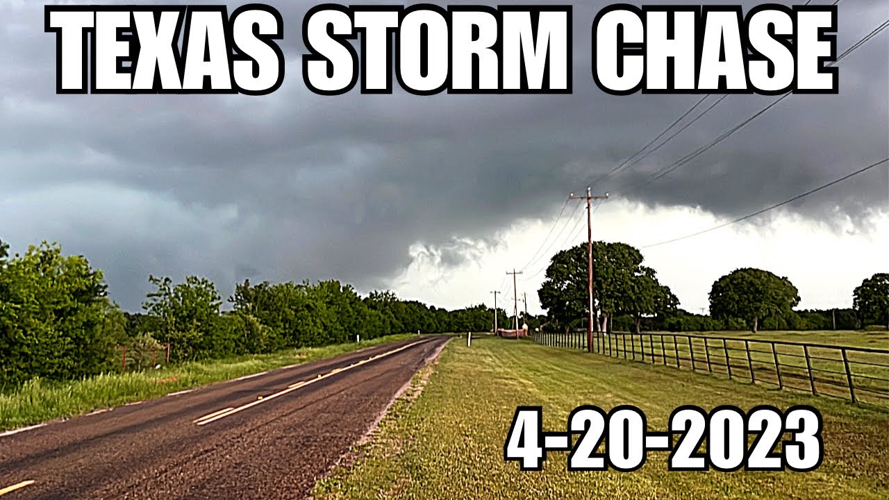 STORM CHASE | HAIL STORM | TORNADO WARNED 4-20-2023 - YouTube