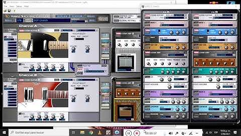 ROLAND VG-99 MIDI GUITAR DEMO 2 CRUNCH 1 tweed-bassman + vox ac30 RICKENBAKER + FENDER TELECASTER