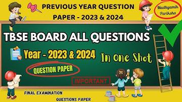How to download Previous year question papers | Class 10 | TBSE board | 2023 & 2024 | Madhyamik Exam