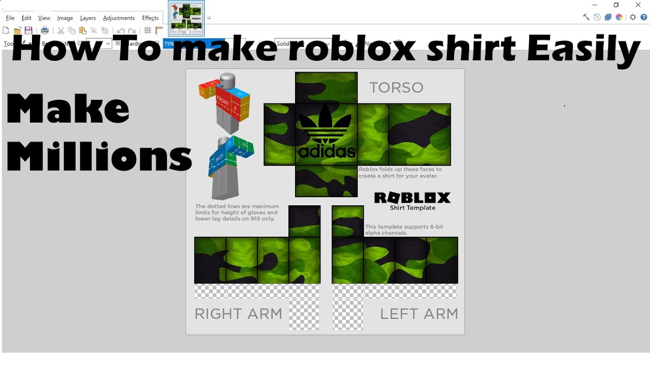 How to make shirt on roblox || Gaming Ninja - YouTube