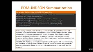 LSA LUHN EDMONDSON     Text Summarization screenshot 4