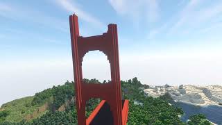 The Golden Gate Bridge in Minecraft w/ Shaders