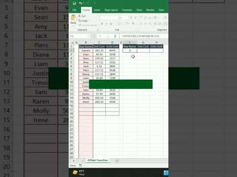 Excel Tips And Tricks - How To Use Offset Function To Track Last Entry In Excel