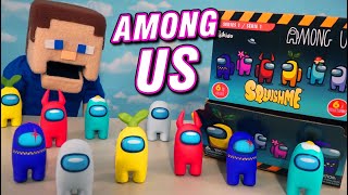 Among Us Crewmate & Imposter Squishme Toys Blind Bag Invasion Puppet Steve