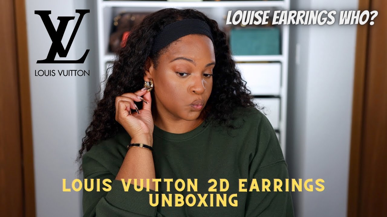 LOUIS VUITTON LOUISE HOOP EARRINGS - UNBOXING AND REVIEW 