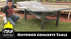My Outdoor Concrete Table ---- That broke - Was fixed - And broke again.