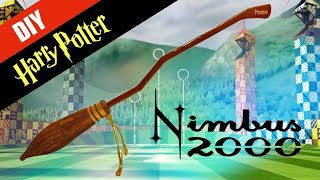 ⚡Harry Potter DIY: Nimbus 2000 Broomstick  Cardboard  Full Size Replica