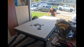 DIY Squaredrop camper build - Part 5: finish floor, welding fender mounts, create wall template