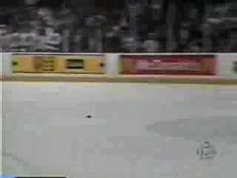 Martin Brodeur scores a goal NHL New Jersey Devils goalie