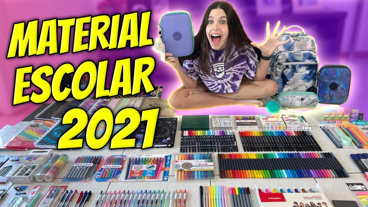 MOSTRANDO MEU MATERIAL ESCOLAR 2021 / VOLTA ÀS AULAS PRESENCIAIS / MARIANA COLLYER