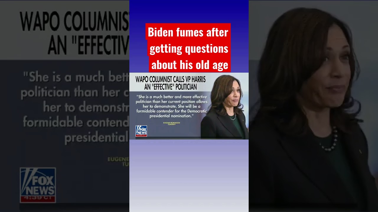 ⁣Biden isn’t happy about questions on age, as Democrats turn to Kamala Harris #shorts