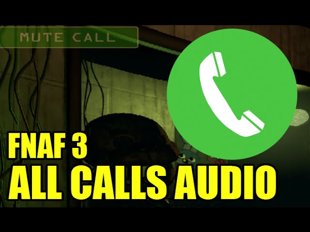 FNAF 3 ALL PHONE CALLS OF THE 6 NIGHTS | FIVE NIGHTS AT FREDDY'S 3