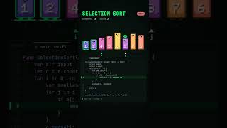 Selection Sort Visualized in Swift — Step by Step, with Big O #shorts