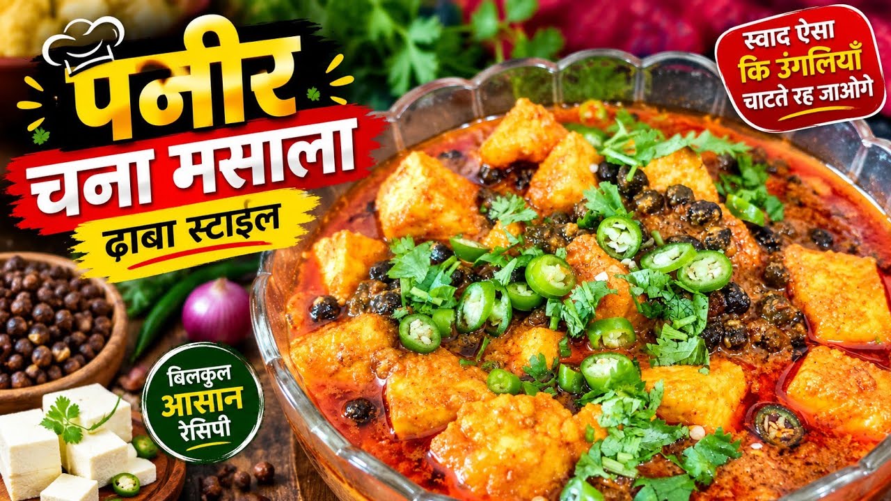 🤩 पनीर चना मसाला | ढाबा स्टाइल ऐसी सब्जी कि उंगलियां चाटते रह जाओगे 😋 | Watch Now 👍
