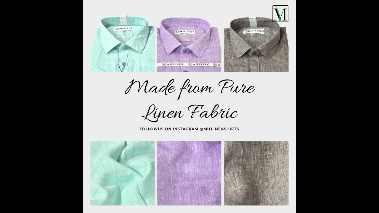 Available On Amazon - Pure Linen Shirts From Millinen.