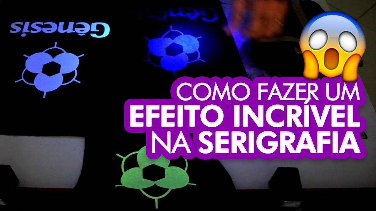 Tinta  FOSFORESCENTE E DARKSHINE na Serigrafia ( Impressionante )