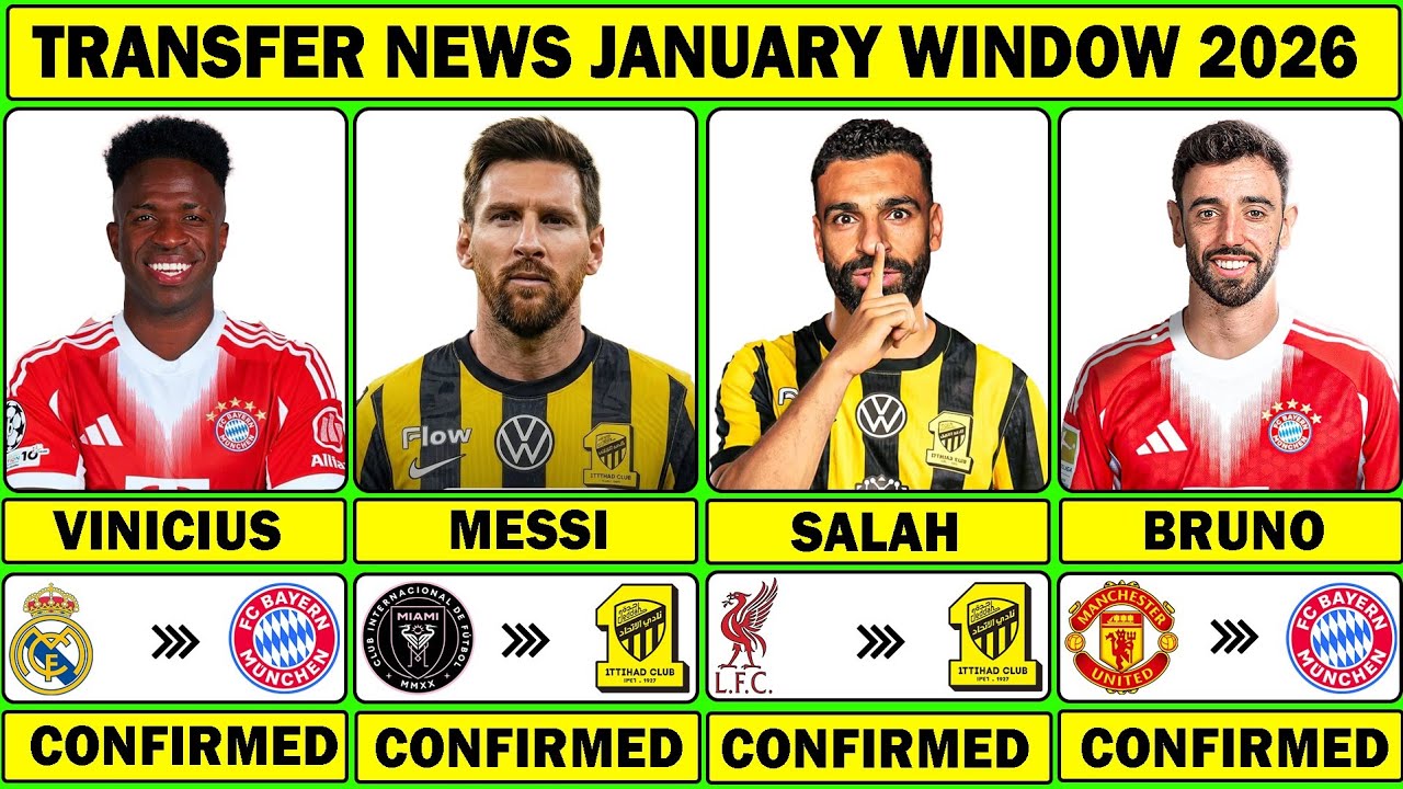 🚨 LATEST CONFIRMED TRANSFER NEWS JANUARY WINDOW 2026 | Messi to Al-Ittihad🔥 Salah✅ Vinicius✅ Bruno✅