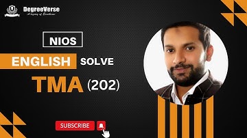 Nios Class 10 English TMA Solved 2023-24 | Nios English 202 Assignment Answer |Nios English TMA 2024