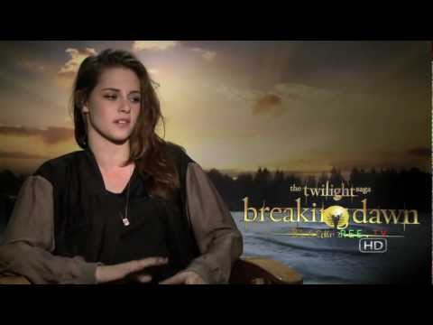 Kristen Stewart talks about working with Rob Pattinson in Twilight Breaking Dawn Part 2