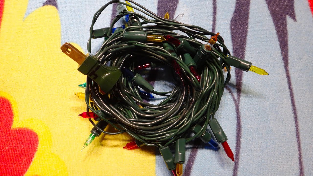 Old Fuse Bulb Multi Colored 35 Light Set YouTube