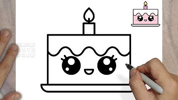 How to Draw a Cute Birthday Cake with a Candle – Easy Drawing Tutorial for Kids & Beginners