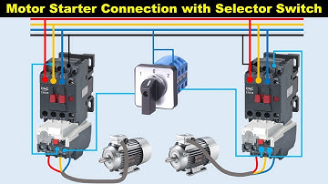 Two 3 Phase Motor Start and Stop by using only One Selector switch @ElectricalTechnician