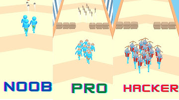 EPIC NOOB VS PRO VS HACKER CROWD EVOLUTION GAMEPLAY ♥