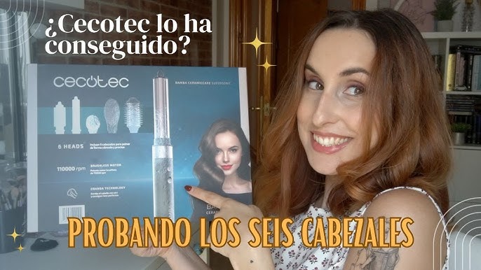 Cecotec Cepillo de Aire Secador Moldeador Alisador Multifunción 8 en 1  Bamba AirGlam W. 1400 W, Tecnología Coanda, 3 Velocidades, 3 Temperaturas,  Control Inteligente Calor, 110000 RPM : : Belleza