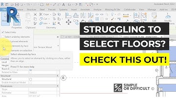 Select elements by face - how to select floors in Revit with ease