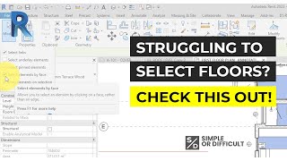 Select elements by face - how to select floors in Revit with ease