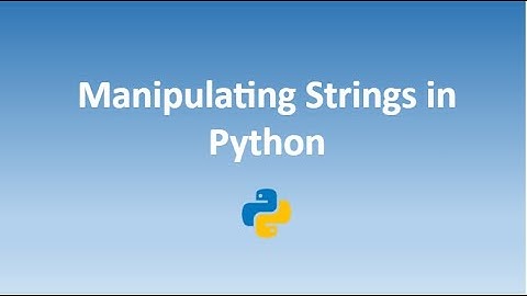 Manipulating Strings using Python